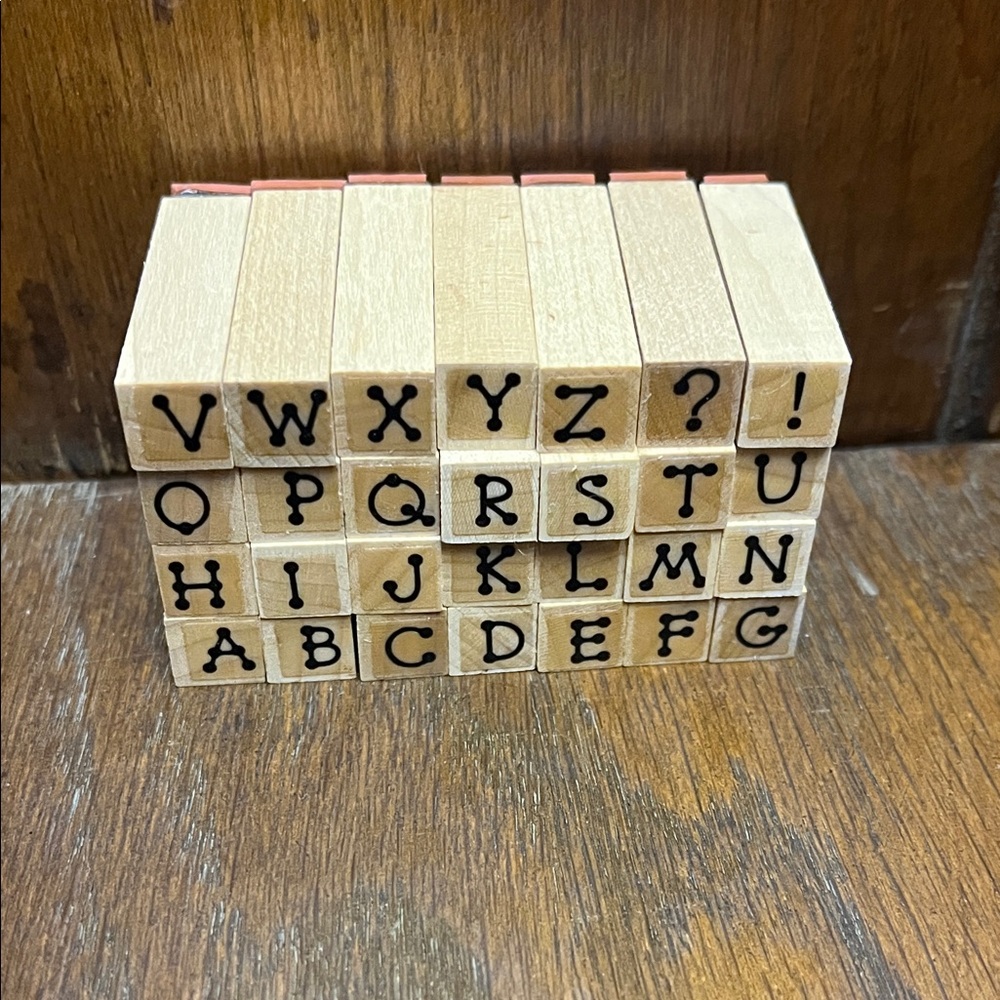 Alphabet Wooden Stamp Set